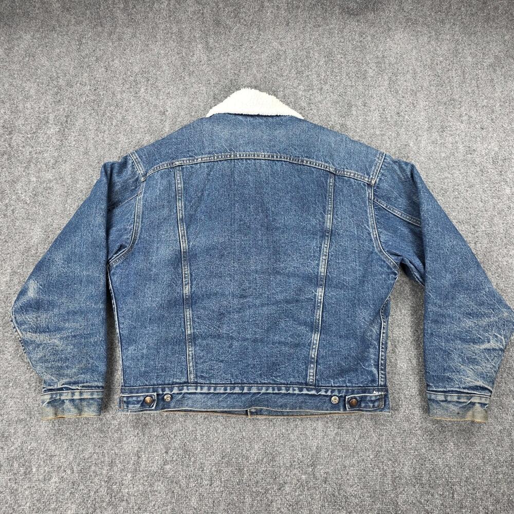 Levis Jacket Mens Medium Blue Sherpa Lined Denim Trucker Coat 70609-0216 Winter - Picture 5 of 16